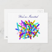 41. Geburtstagspenden Einladungspostkarte (Vorne/Hinten)