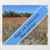 41. Hochzeit Schaumweinetikett (Einzelnes Label)