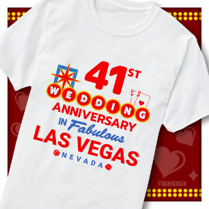 41. Hochzeitstag Fabelhaftes Las Vegas Paar T-Shirt