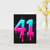 41 Ice Cream Drip Meme Forty One Four Gen Alpha Sl Karte (Gelbe Blume)