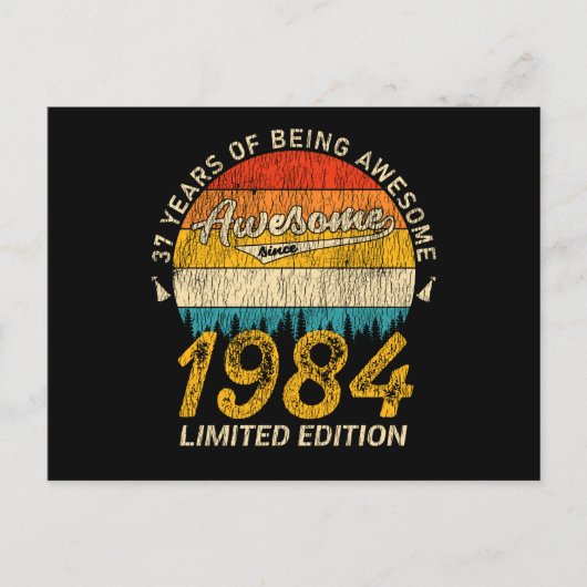 41 Jahre alt 1984 Retro Phantastisch 41. Geburtsta Postkarte (Vorderseite)