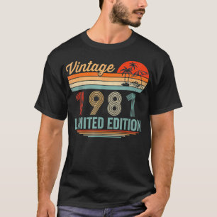 41 Jahre alte Geschenke Vintage 1981 Limitierte Au T-Shirt