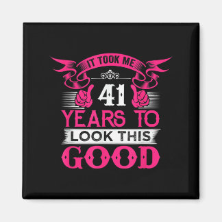 41 Jahre alte lustige Geburtstagsgrafik 41. Magnet