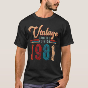 41 Jahre alte Vintage 1981 41. Geburtstag T-Shirt