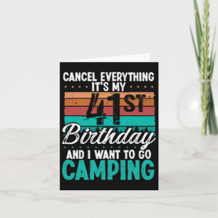 41 Jahre alter Camper Geburtstag für Men Mountains Karte
