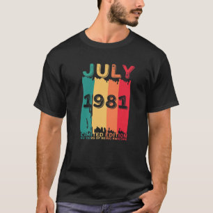 41 Jahre alter Retro Vintag Juli 1971 41. Geburtst T-Shirt