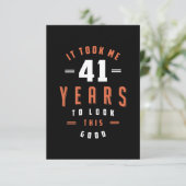 41 Jahre altes Geburtstagsgeschenk RSVP Karte (Stehend Vorderseite)