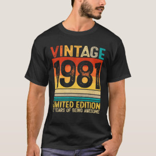41 Jahre Awesome Vintage 1981 41. Geburtstag T-Shirt