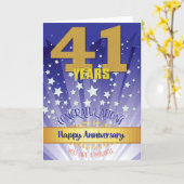 41 Jahre Erholung Jahrestag kühne Zahl Karte (Gelbe Blume)