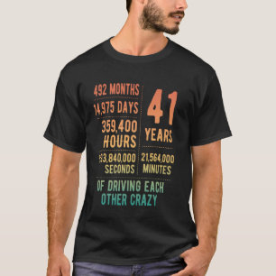 41 Jahre Verheiratetes sonniges 41. Hochzeitstag T-Shirt