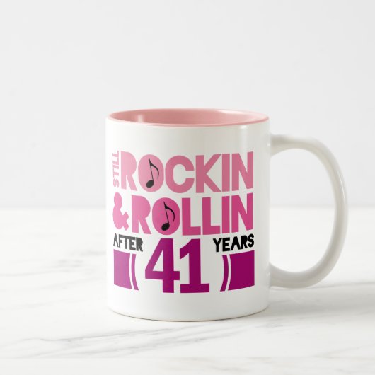 41. Jahrestags-Hochzeits-Geschenk Zweifarbige Tasse (Rechts)