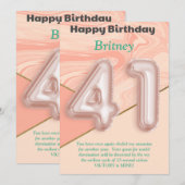 41-jährige Mädchen Happy Birthday Card (Vorne/Hinten)