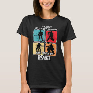 41-jähriger Eishockeyspieler 1981 41. Geburtstag V T-Shirt