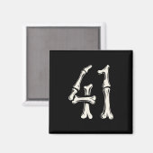 41 Meme Halloween Skeleton 4 1 Meme Funny Forty On Magnet (Vorderseite/Rückseite)