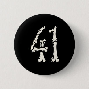 41 Meme Halloween-Skelett 4 1 Meme Lustig Vierzig Button