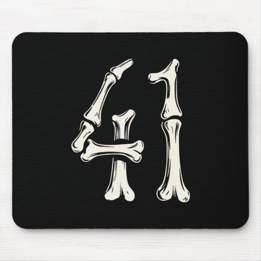 41 Meme Halloween-Skelett 4 1 Meme Lustig Vierzig Mousepad (Vorne)