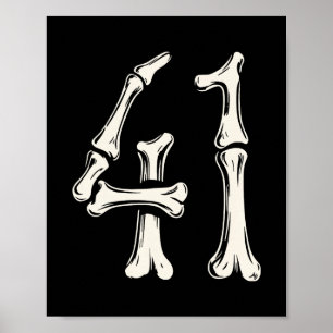41 Meme Halloween-Skelett 4 1 Meme Lustig Vierzig  Poster