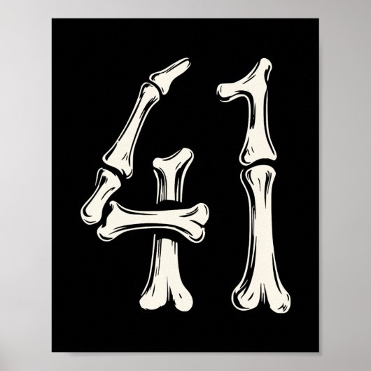 41 Meme Halloween-Skelett 4 1 Meme Lustig Vierzig Poster (Vorne)