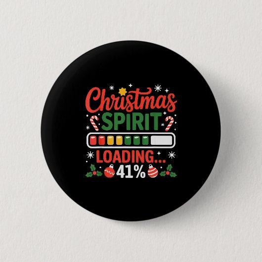 41 Meme Weihnachtsgeist lädt 41% Four One für Button (Vorderseite)