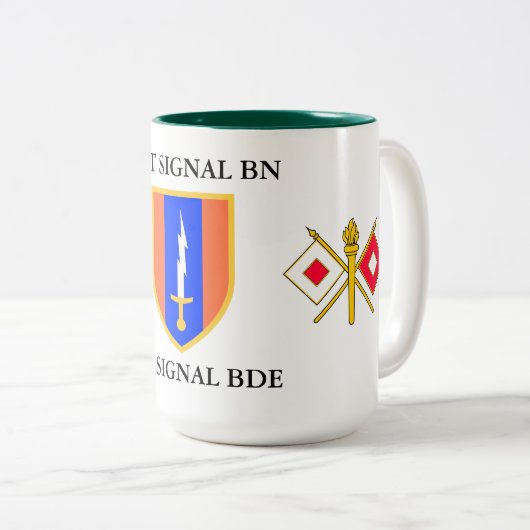 41. SIGNAL BATTALION 1. SIGNAL BRIGADE ZWEIFARBIGE TASSE (VorderseiteRechts)