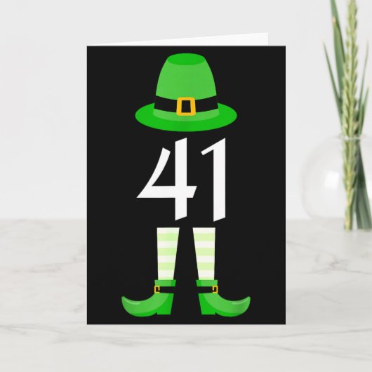 41 St. Patrick's Day Vier Eins Kinder Lustiger Kob Karte (Vorderseite)
