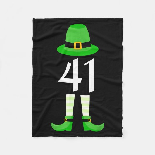 41 St. Patricks Day Vier Eins Kinder Lustiger Lepr Fleecedecke (Vorderseite)
