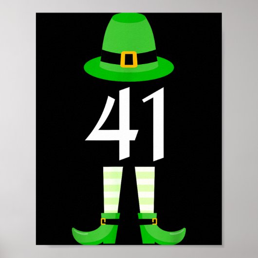 41 St. Patricks Day Vier Eins Kinder Lustiger Lepr Poster (Vorne)
