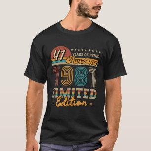 41 Yr Old Vintag 1981 Limited Edition Geschenkidee T-Shirt