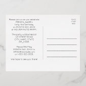 41st Birthday Party ~ Art Deco Style “41” + Name Folie Einladungspostkarte (Rückseite)