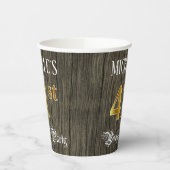 41st Birthday Party — Faux Gold & Faux Wood Looks Pappbecher (Links)