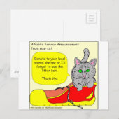 420 spenden an Cartoon Postkarte (Vorne/Hinten)