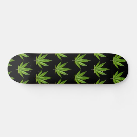 420WeedArmy 7 7/8" Schwarzes Skateboard (Horizontal)