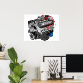 427 Chevy Big Block Motor Poster (Heimbüro)