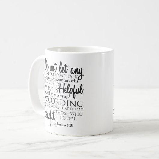 429 Elektrische Ephesians Verse Kaffeetasse (Vorderseite Links)