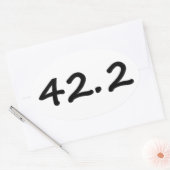 42,2k Marathon Oval Running Aufkleber (4)pro Blatt (Umschlag)