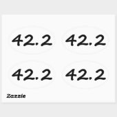 42,2k Marathon Oval Running Aufkleber (4)pro Blatt (Blatt)