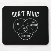 42 Answer To Life Universe And Everything Don't Pa Mousepad (Vorne)