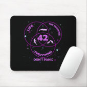 42 Answer To Life Universe Everything  Mousepad (Mit Mouse)