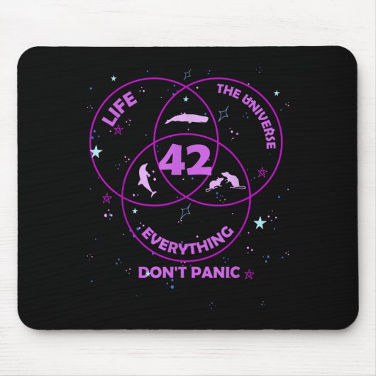 42 Answer To Life Universe Everything  Mousepad (Vorne)