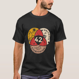 42 Antwort auf Leben Universum und Alles Wissensch T-Shirt