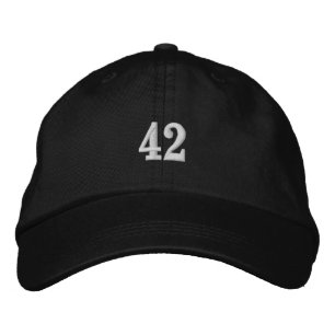 42 bestickte Mütze (Sie können die Zahl ändern) Baseballkappe