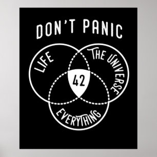 42 Die Antwort auf das Leben Universum und alles T Poster