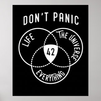 42 Die Antwort auf das Leben Universum und alles T Poster