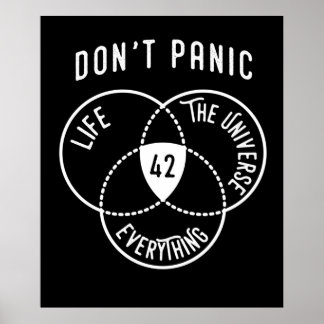 42 Die Antwort auf das Universum des Lebens und al Poster
