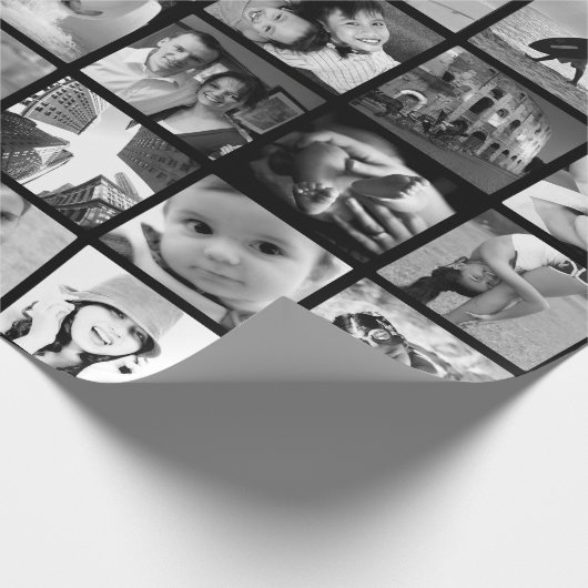 42-Foto Collage Geschenkwrap erstellen Geschenkpapier (Ecke)