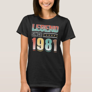 42. Geburtstag 42 Jahre alte Legende seit 1981 T-Shirt