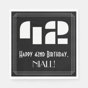 42. Geburtstag: Art Deco Inspiriert Look "42" + Na Serviette