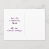 42. Geburtstag: Bold, Fun, Simple, Rainbow 42 Postkarte (Rückseite)