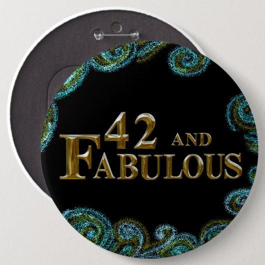 42. Geburtstag Button (Vorne & Hinten)
