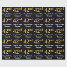 42. Geburtstag: Elegante Luxury Imitate Gold Look 